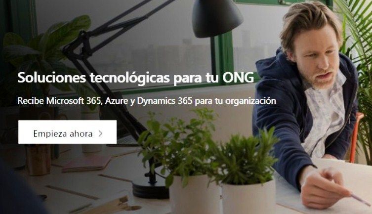 Las organizaciones sin fines de lucro deben registrarse con Microsoft para determinar su elegibilidad para estas ofertas.