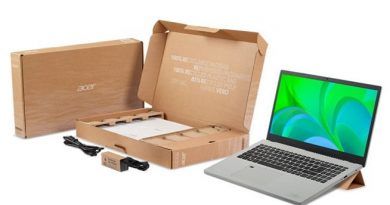 El diseño de empaque verde de la laptop ecológica Aspire Vero ganó un premio Red Dot 2021 por diseño de marca y comunicación en la categoría "Diseño de empaque"