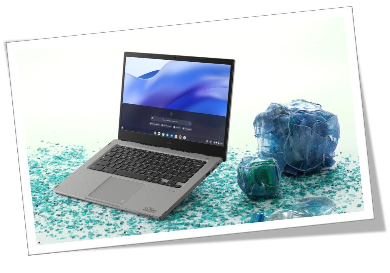 La Acer Chromebook Vero 514 incluye un chasis fabricado con un 30% de pl&aacute;stico PCR y un 90% de papel reciclado en su embalaje