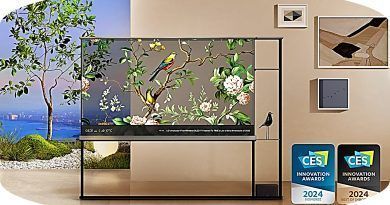 LG presentó el LG SIGNATURE OLED T en el CES 2024, un televisor con pantalla transparente galardonado con cinco premios a la innovación.